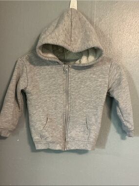 OffCampus Gray Full Zip Sherpa Hoodie - 4T